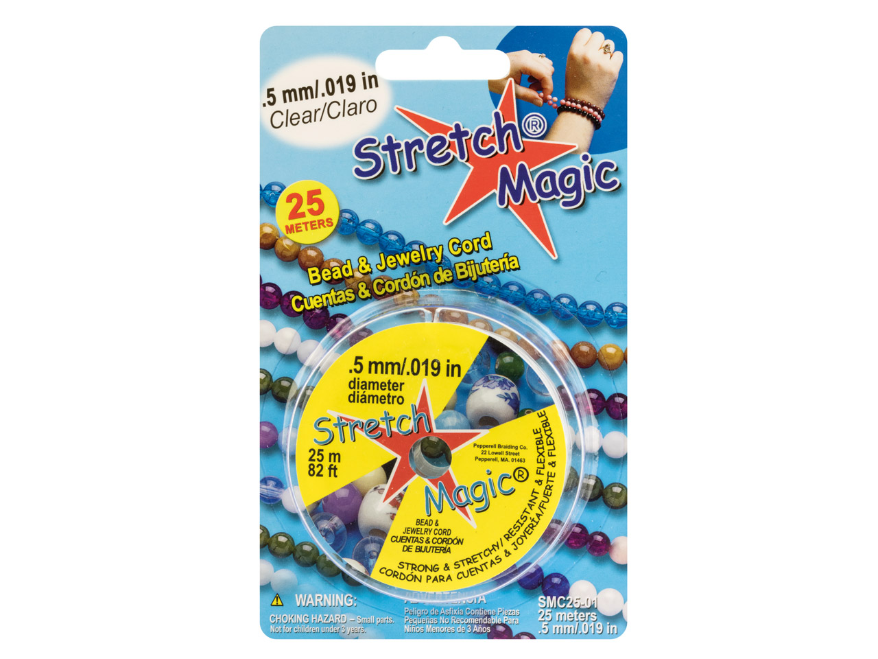 Stretch Magic Zero Fray Elastic Bead Kumihimo, Jewellery Making Cord, 25m Reel