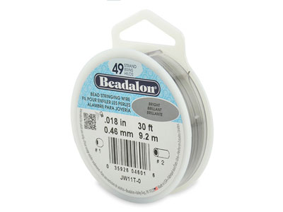 Beadalon 49 Strand Bright 0.46mm X 9.2m Wire