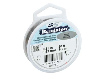 Beadalon 49 Strand Bright 0.53mm X 9.2m Wire