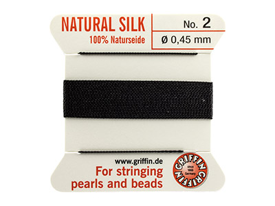 Griffin Silk Thread Black, Size 2
