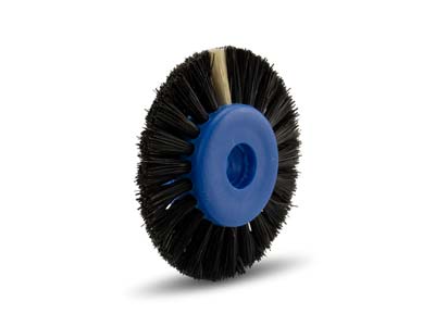 Black Bristle Lathe Brush 56mm2, Stiff, 3 Row, Converging