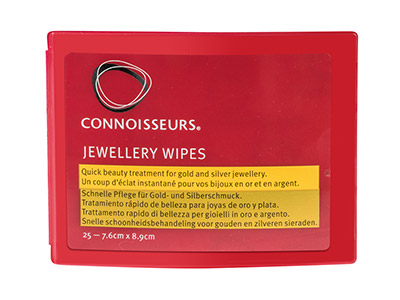 Connoisseurs® Jewellery Wipes      Pack of 25 Polishing Wipes - Standard Image - 2
