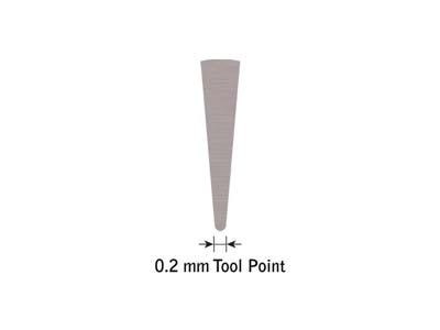 GRS® C-Max Carbide Tapered Rounded Graver 0.2mm Tool Point Width - Standard Image - 2