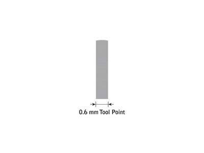 GRS® GlenSteel HSS Parallel Flat   Graver 0.6mm Tool Point Width - Standard Image - 2