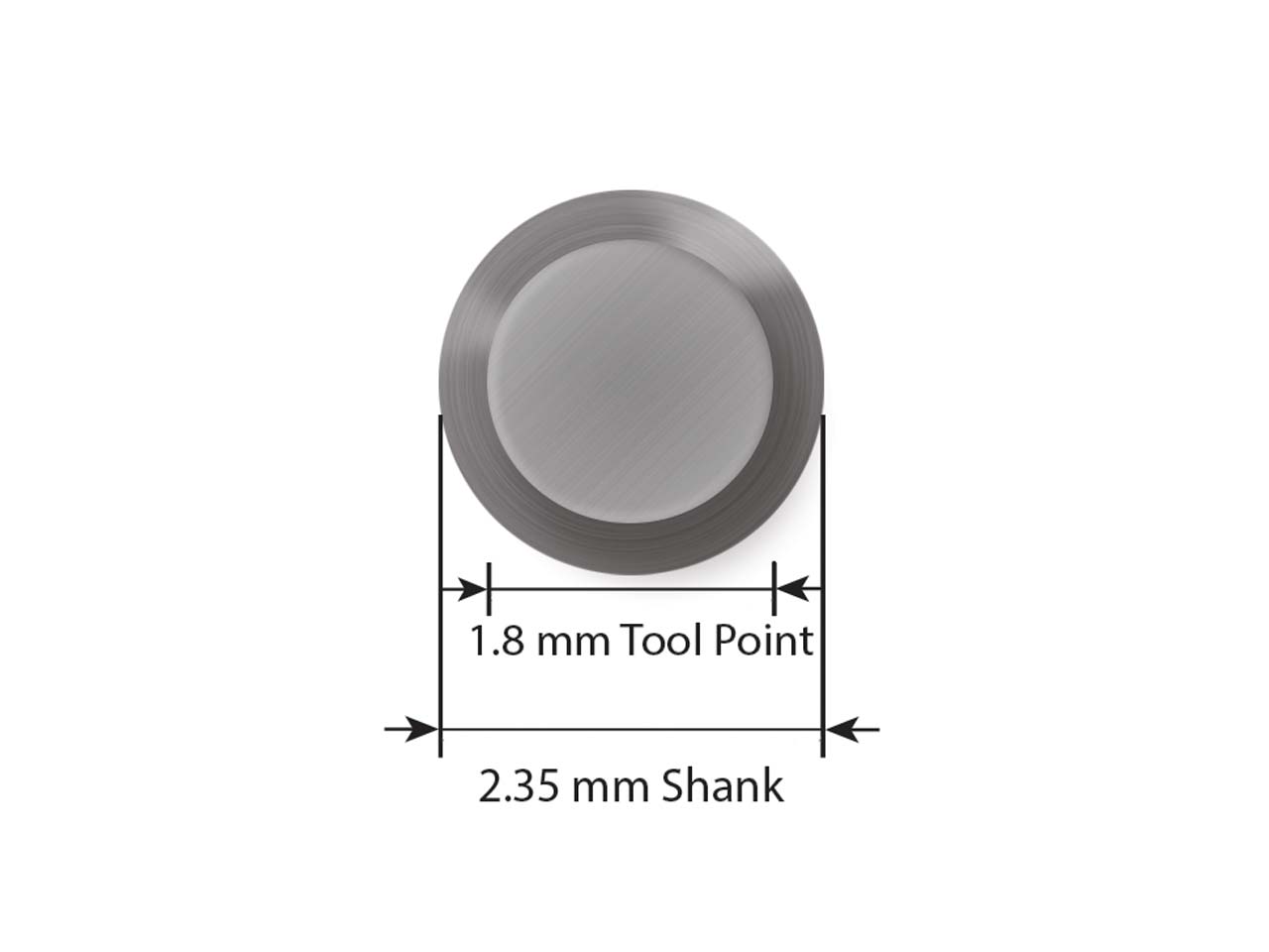 GRS® GlenSteel HSS Stepped Round Graver Blank 1.8mm Diameter