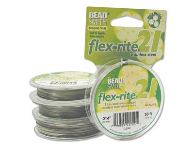 Beadsmith Flexrite, 21 Strand,     Clear, 0.36mm, 9.1m - Standard Image - 3