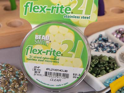 Beadsmith Flexrite, 21 Strand,     Clear, 0.36mm, 9.1m - Standard Image - 8