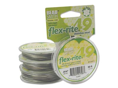 Beadsmith Flexrite, 49 Strand,     Clear, 0.36mm, 9.1m - Standard Image - 3