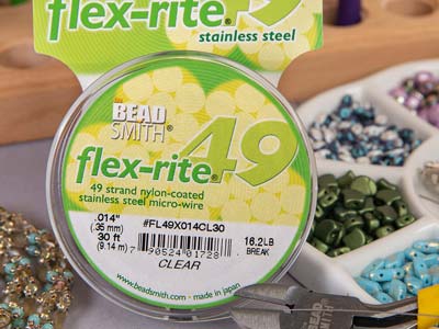 Beadsmith Flexrite, 49 Strand,     Clear, 0.36mm, 9.1m - Standard Image - 8
