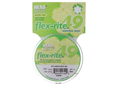 Beadsmith Flexrite, 49 Strand,     Clear, 0.45mm, 9.1m - Standard Image - 1