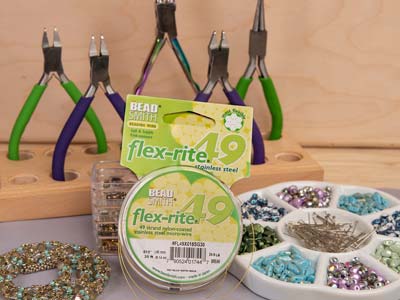 Beadsmith Flexrite, 49 Strand,     Metallic Satin Gold, 0.45mm, 9.1m - Standard Image - 6