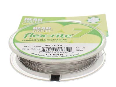 Beadsmith Flexrite, 7 Strand,      Clear, 0.30mm, 9.1m - Standard Image - 4