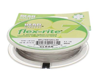 Beadsmith Flexrite, 7 Strand,      Clear, 0.45mm, 9.1m - Standard Image - 4