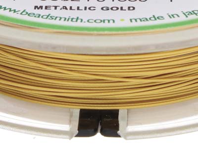 Beadsmith Flexrite, 7 Strand,      Metallic Satin Gold, 0.45mm, 9.1m - Standard Image - 5