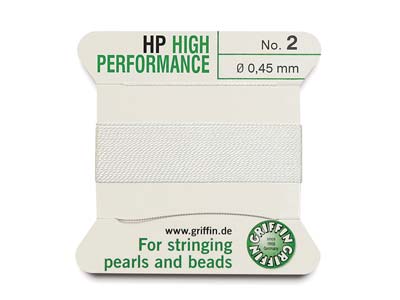 Griffin High Performance, Bead     Cord, White, Size 2