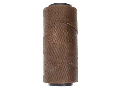 Beadsmith Knot-it Brown Brazilian  Wax Cord, 144m Spool