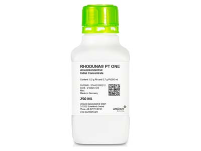 Umicore Rhoduna® Platinum One      Rhodium Platinum Plating Solution  0.3g Rhodium 0.7g Pt/250ml, UN3264 - Standard Image - 1