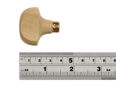 Wooden Handle, Flat Sided Mushroom - Standard Image - 3