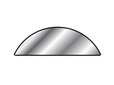 Vallorbe Needle File, Half Round,  100mm/3.9'', Cut 2 - Medium Grade - Standard Image - 4