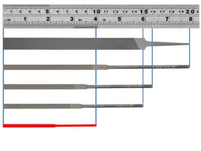 Vallorbe Needle File, Half Round,  100mm/3.9'', Cut 2 - Medium Grade - Standard Image - 5