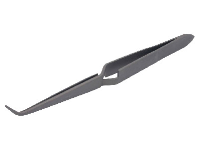 Titanium Reverse Action Tweezers,  Bent