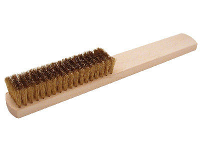 Wooden Handle Brass Brush 6 Row