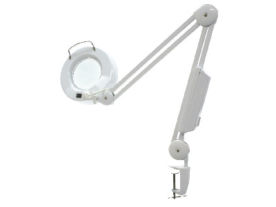 Illuminated Magnifying Lamp With   Fluorescent Tube And Round Lens