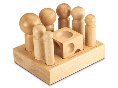 Wooden Dapping Block And 7 Shaping Punches - Standard Image - 1