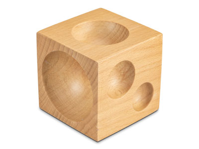 Wooden Dapping Block And 7 Shaping Punches - Standard Image - 2