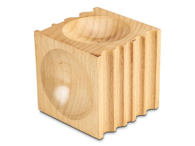 Wooden Forming And Dapping Block   With Half Round, Rectanglar,       Triangular And Round Concave       Grooves - Standard Image - 2