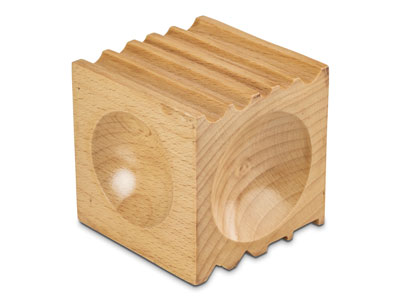 Wooden Forming And Dapping Block   With Half Round, Rectanglar,       Triangular And Round Concave       Grooves - Standard Image - 3