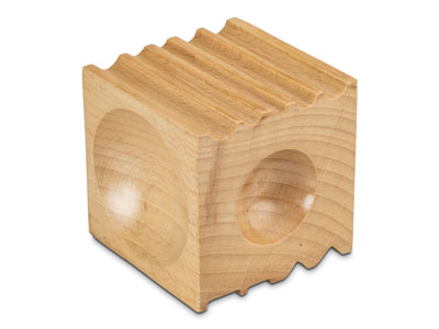 Wooden Forming And Dapping Block   With Half Round, Rectanglar,       Triangular And Round Concave       Grooves - Standard Image - 4