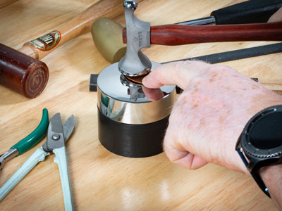 Bench Block Anvil Low Dome With    Rubber Base - Standard Image - 3