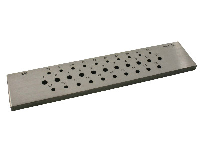 Drawplate, Round, 0.5mm - 4.0mm, 40 Hole