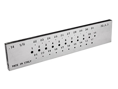 Drawplate, Round, 0.5mm - 3.0mm, 31 Hole - Standard Image - 1