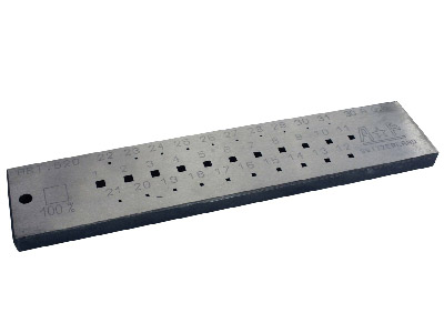 Drawplate, Square, 0.5mm - 3.0mm,  31 Hole