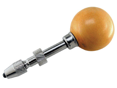 Swivel Pin Vice With Wooden Handle - Standard Image - 1