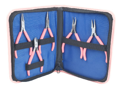 Pliers Kit In Pink Wallet - Standard Image - 1