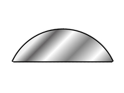Vallorbe Half Round File,          150mm/6'', Cut 00 - Very Coarse    Grade - Standard Image - 4