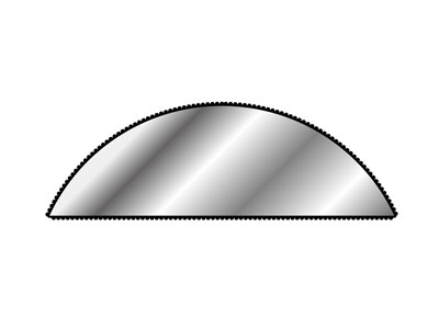 Vallorbe Half Round File,          150mm/6'', Cut 1 - Coarse / Medium Grade - Standard Image - 4