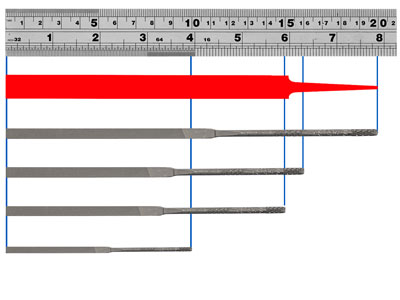 Vallorbe Half Round File,          150mm/6'', Cut 3 - Medium / Fine   Grade - Standard Image - 5