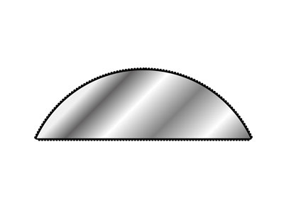 Vallorbe Half Round File,          150mm/6'', Cut 00 - Very Coarse    Grade - Standard Image - 4