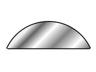 Vallorbe Half Round File,          150mm/6'', Cut 4 - Fine Grade - Standard Image - 4