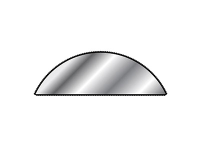 Half Round File 200mm/8'' Smooth   Cut - Standard Image - 2