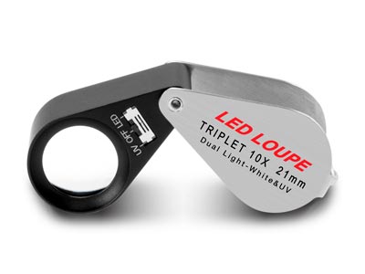 Loupe Led With UV Tester X10       Magnification