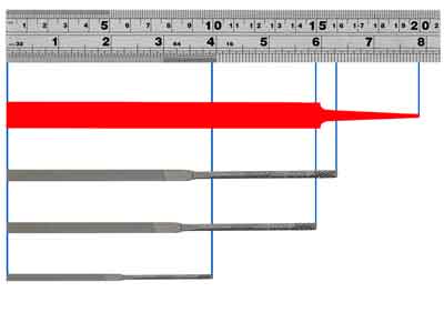 Vallorbe Crossing File, 150mm/6'', Cut 2 - Medium Grade - Standard Image - 6