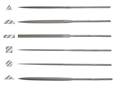 Vallorbe Needle File, Set Of 6,    160mm/6'', Cut 2 - Medium Grade - Standard Image - 3