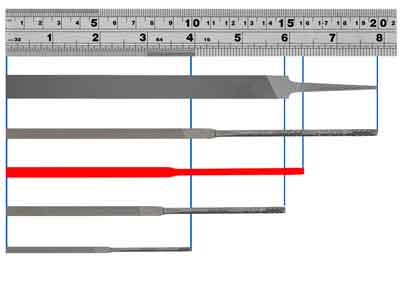 Vallorbe Needle File, Set Of 6,    160mm/6'', Cut 2 - Medium Grade - Standard Image - 5