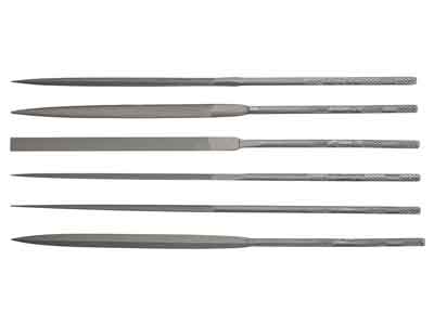 Vallorbe Needle File, Set Of 6,    160mm/6'', Cut 4 - Fine Grade - Standard Image - 2