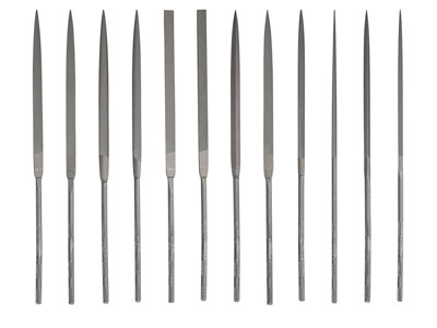 Vallorbe Needle File, Set Of 12,   160mm/6'', Cut 2 - Medium Grade - Standard Image - 2